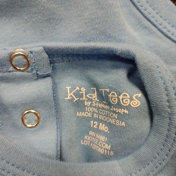 KID TEES BLUE PENGUIN 12 MONTH ONESIE - Picture 4 of 4